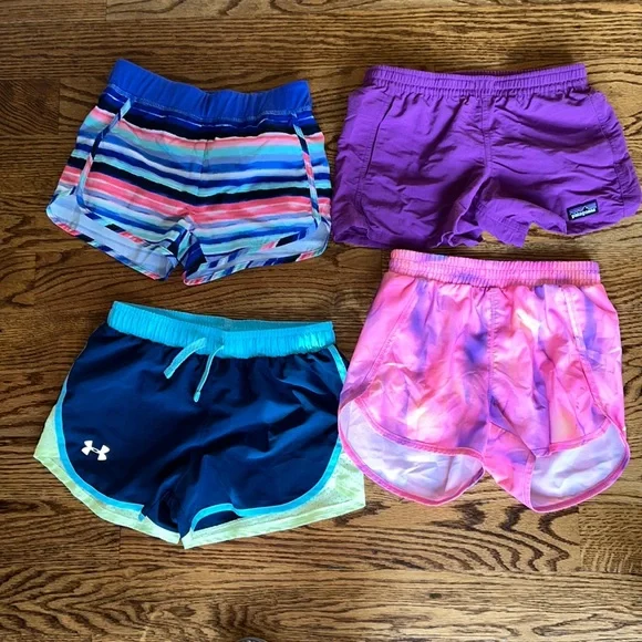 Patagonia, Gymboree, under armour, all in motion size medium (7/8) girls shorts - Picture 1 of 15